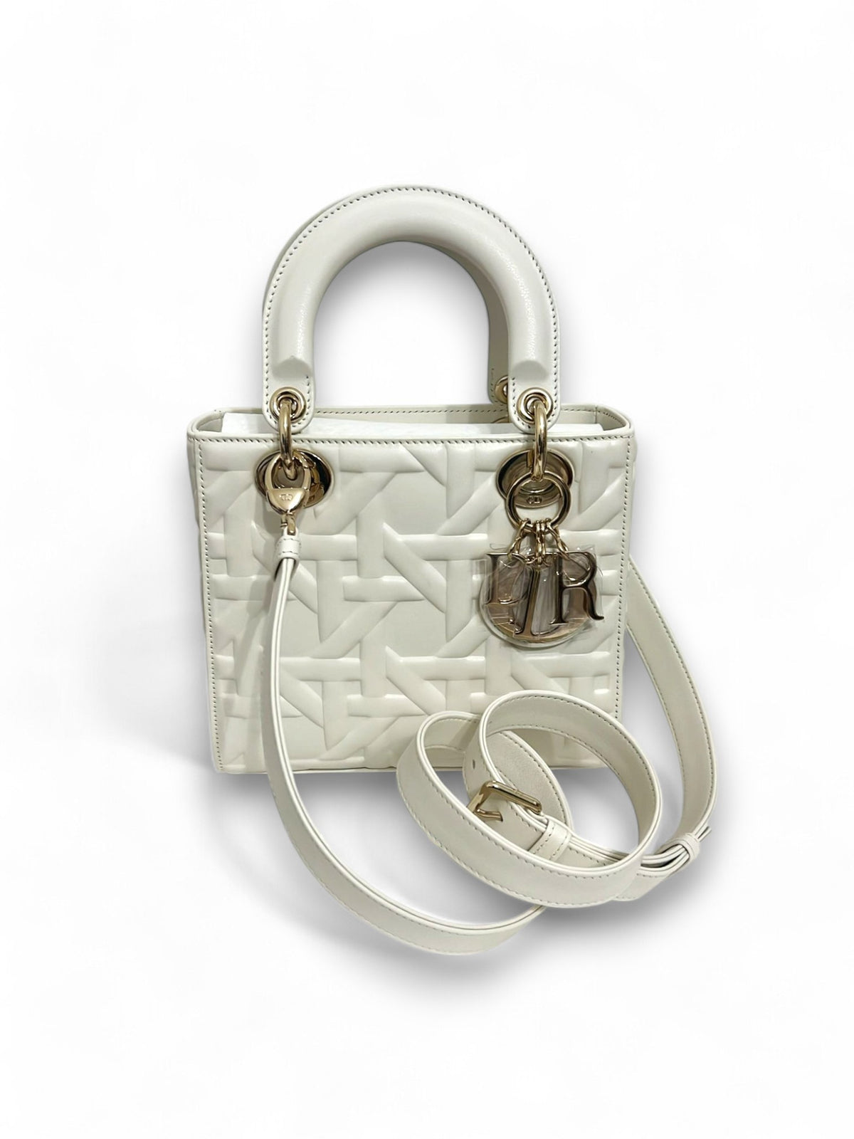 Borsa Lady Dior small  Graphic cannage  Colore latte