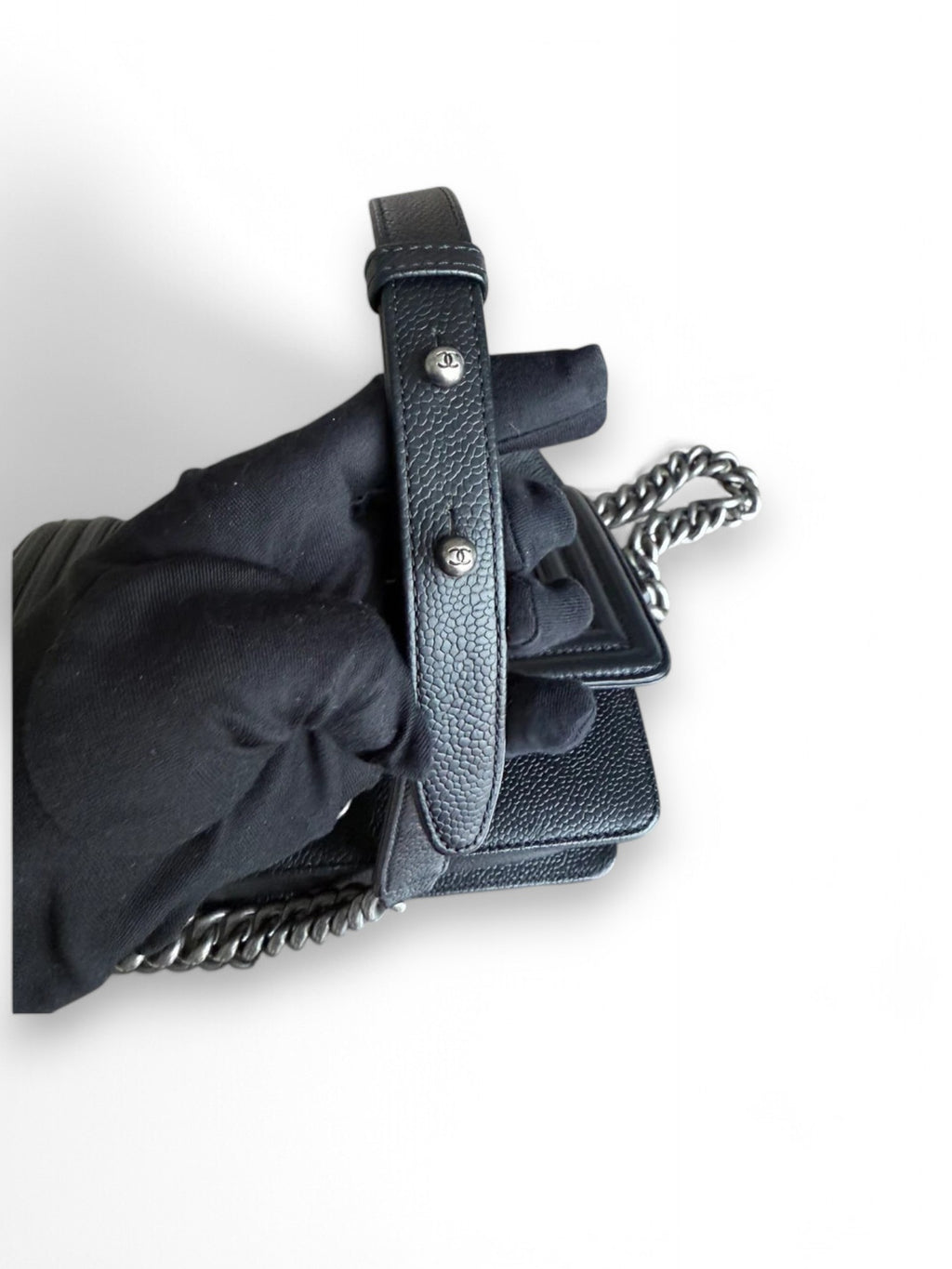 Borsa Boy Small Caviar 20cm Chevron Chanel