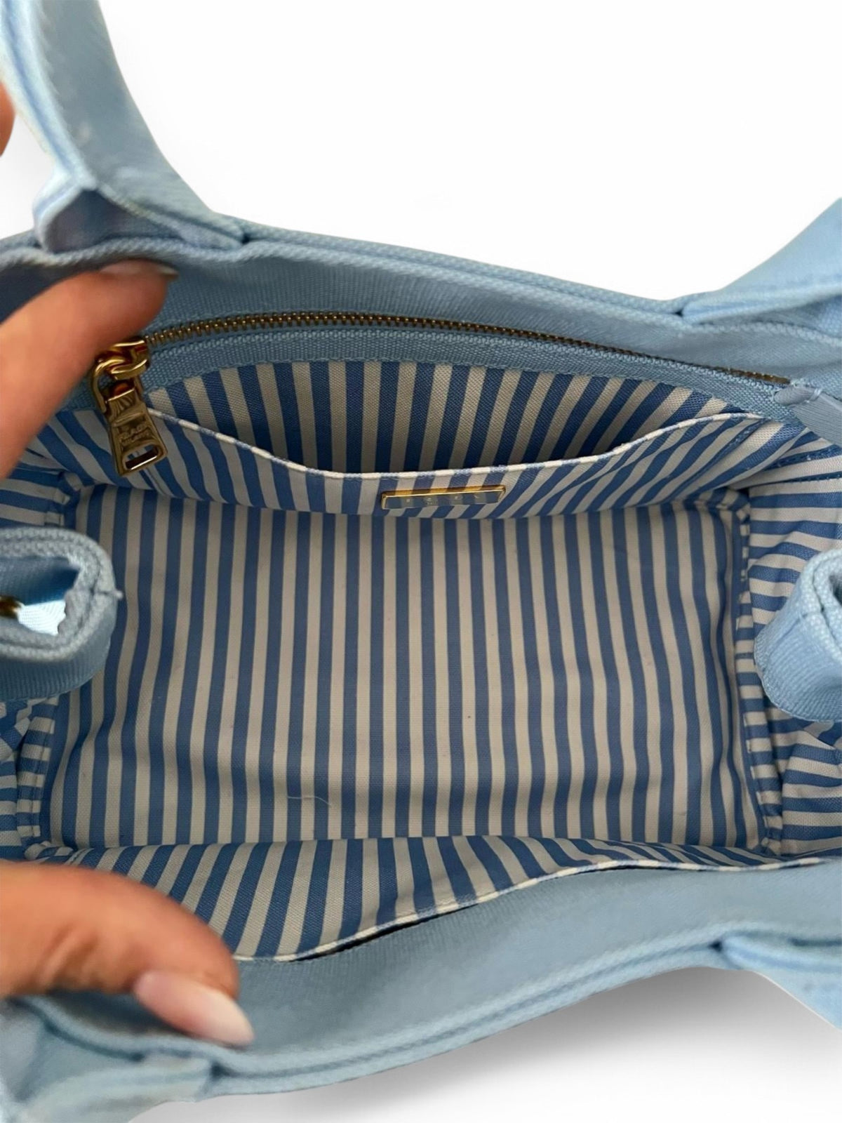 Prada Light Blue Canvas Bag