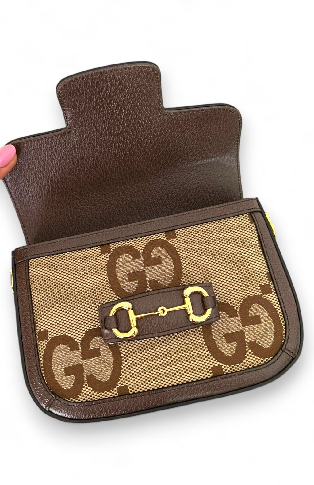 Borsa Mini Horsebit Macro Monogram Gucci