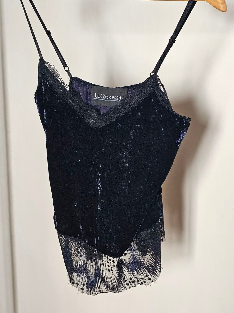 Velvet and lace top