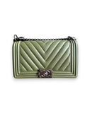 Borsa Chanel Boy Old Chevron