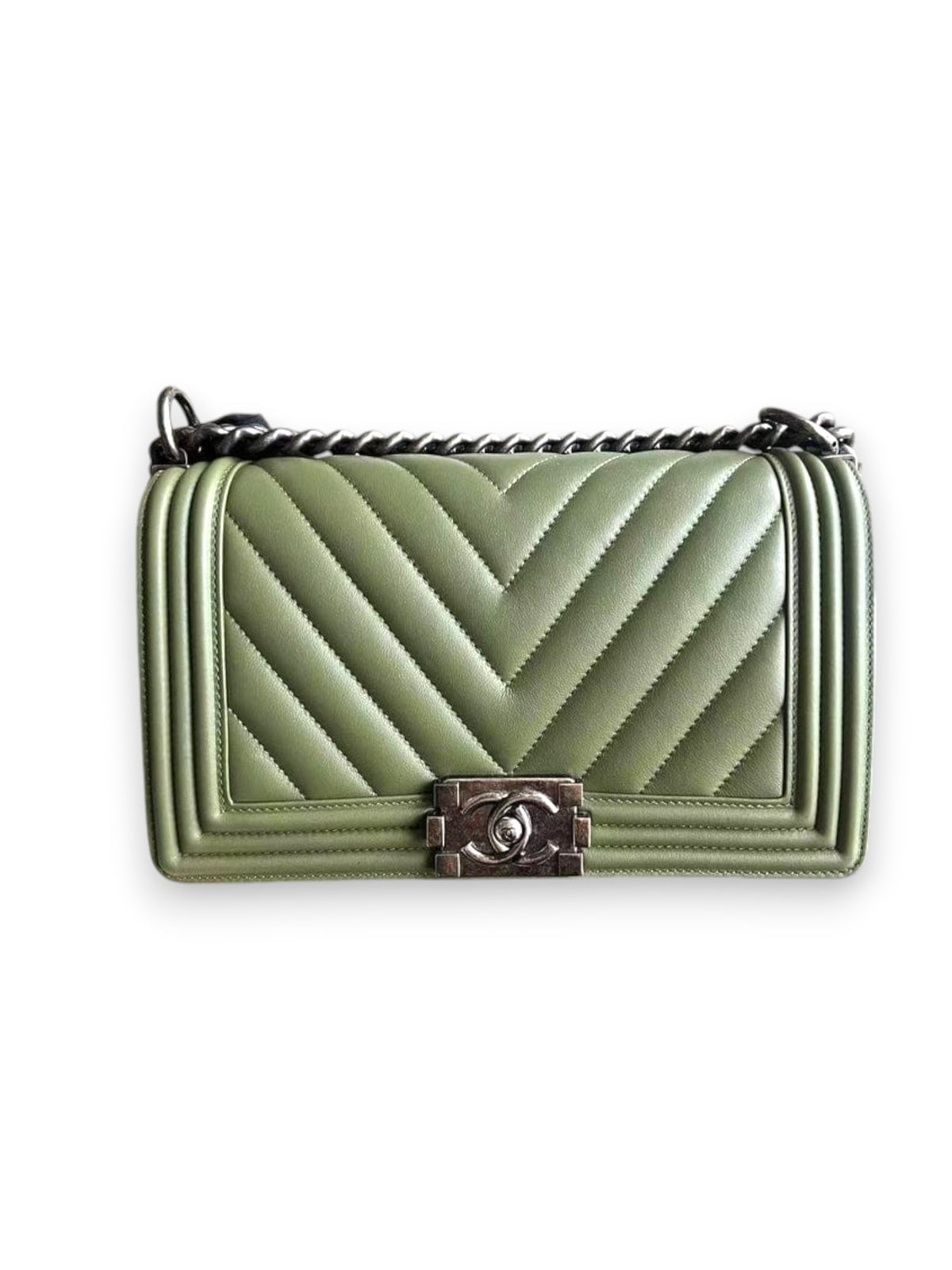Borsa Chanel Boy Old Chevron