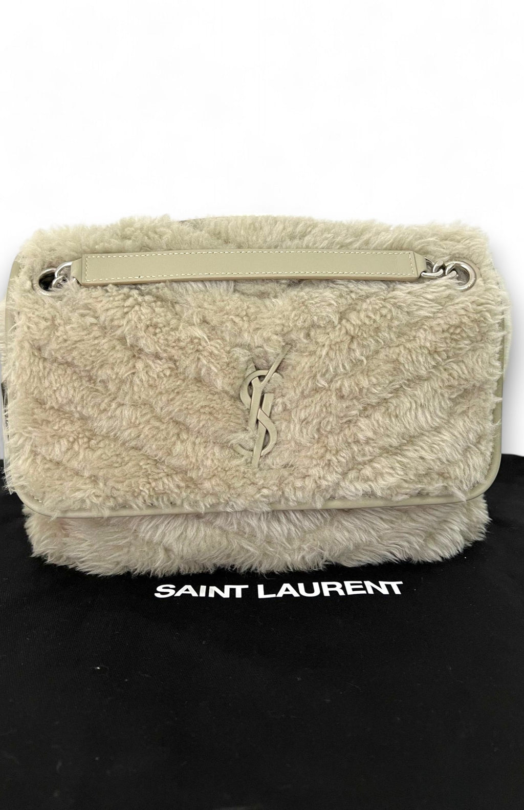 Saint Laurent Medium Niki Faux Fur Bag