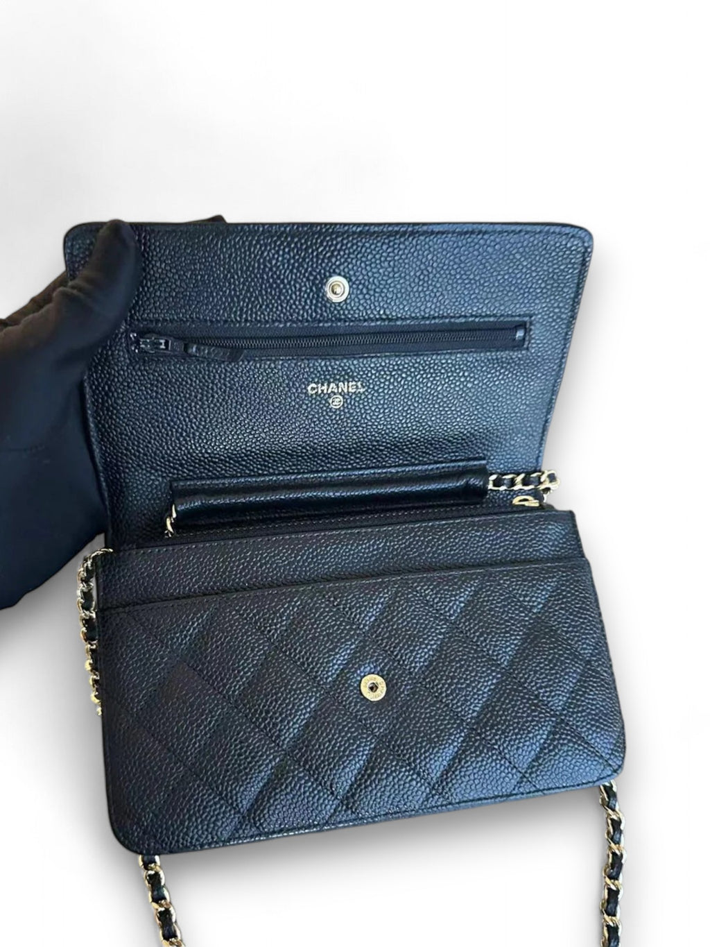 Borsa Chanel Caviar Woc Wallet On Chain