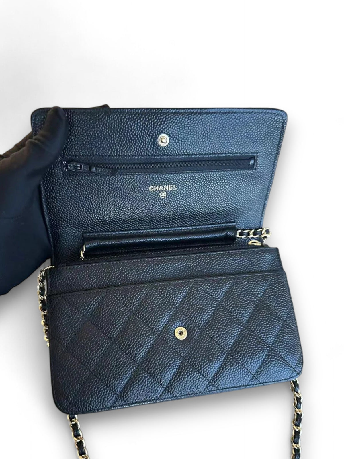 Borsa Chanel Caviar Woc Wallet On Chain