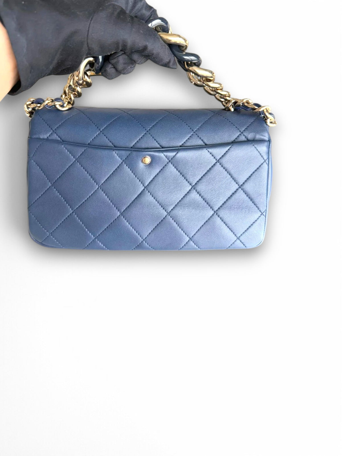 Borsa Trapuntata con Catena in Resina Chanel