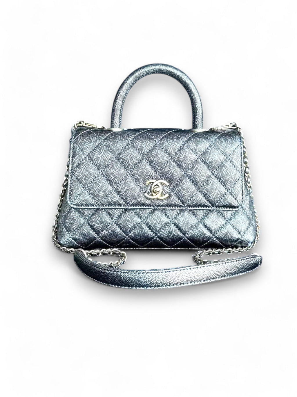 Borsa Chanel Caviar Coco Handle Small
