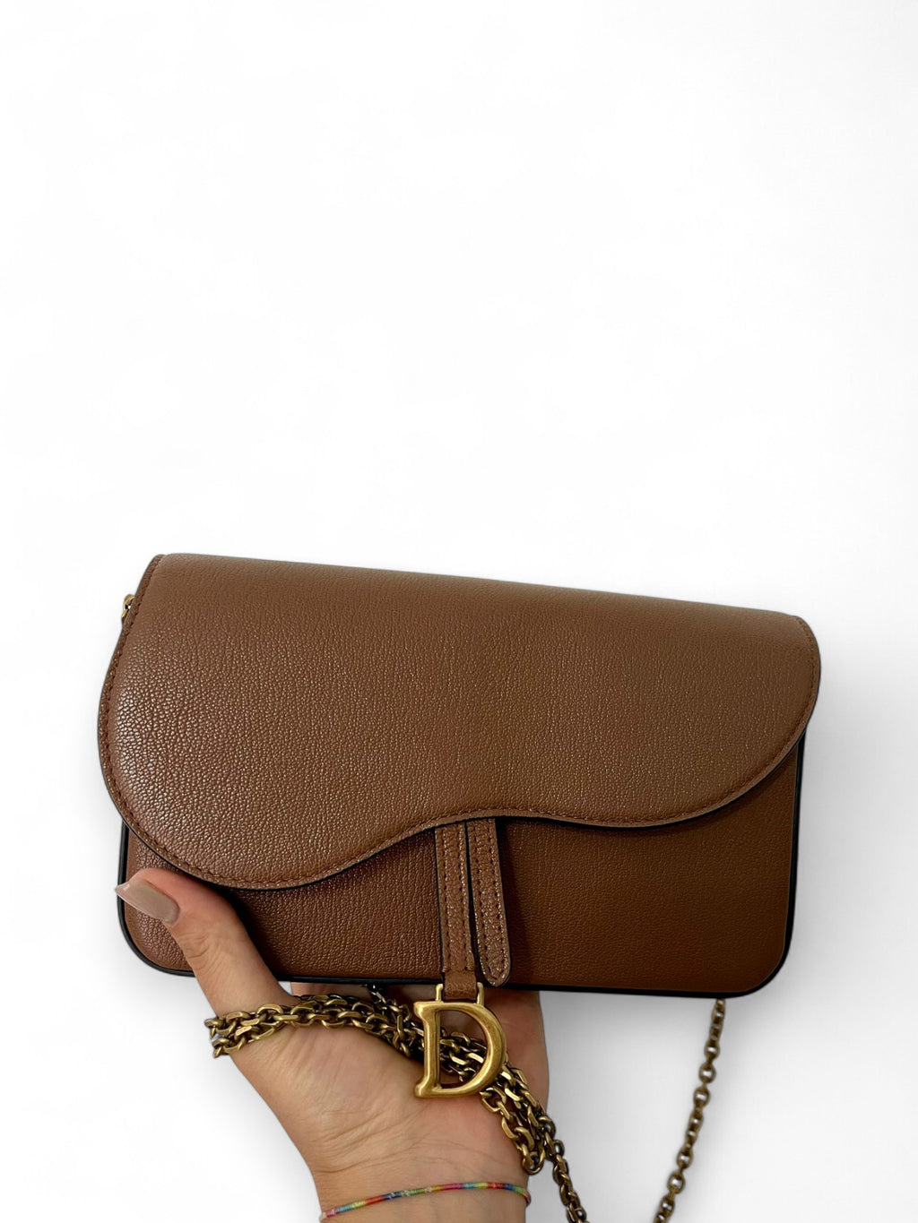 Pochette Media con Cadena Saddle Dior