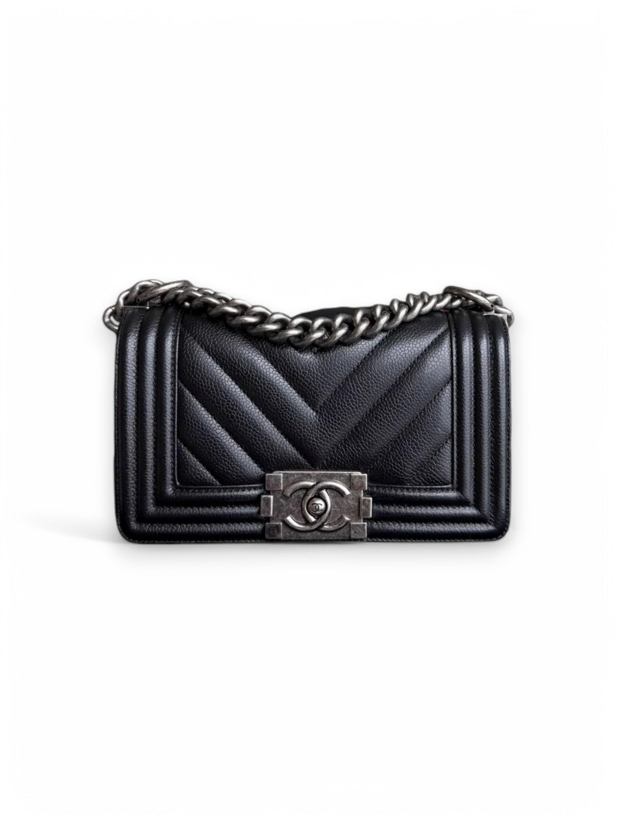 Borsa Boy Small Caviar 20cm Chevron Chanel