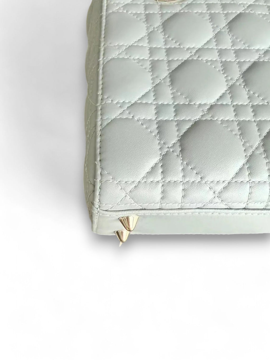 Borsa Lady Dior Small in Agnello Cannage Grigio
