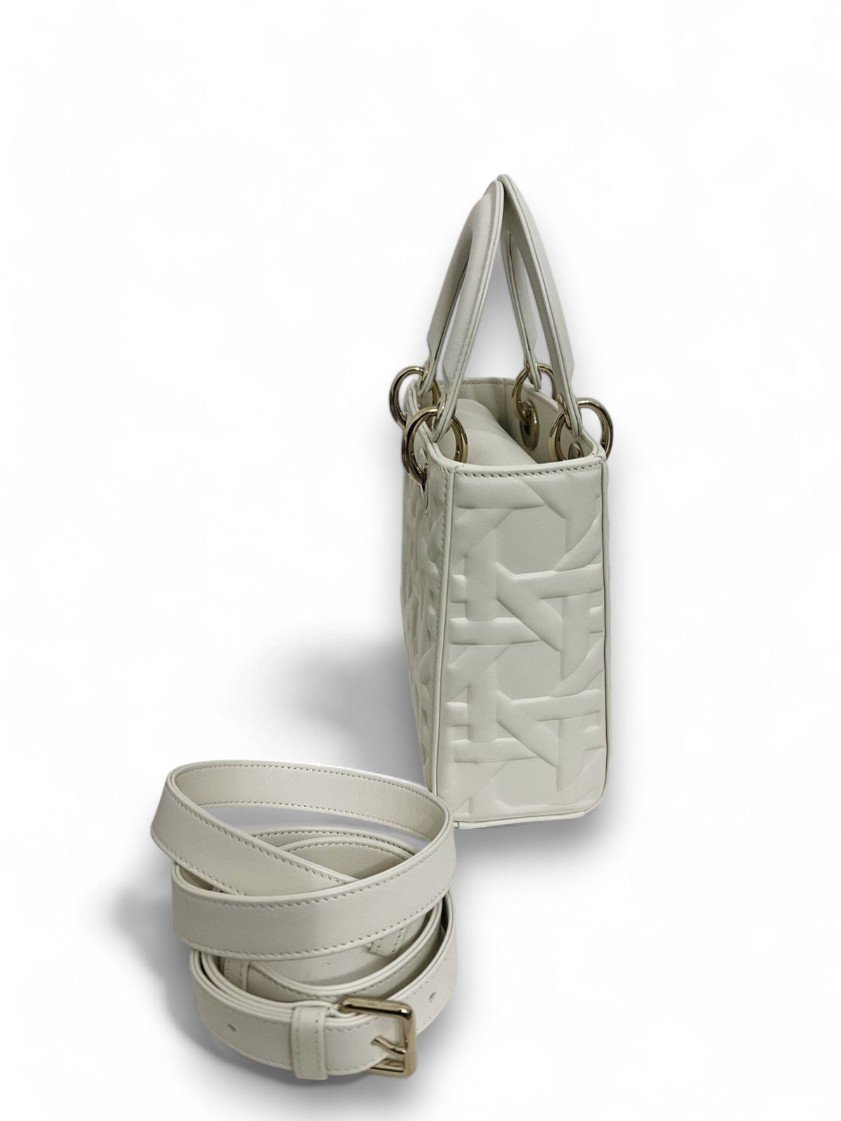 Borsa Lady Dior small  Graphic cannage  Colore latte
