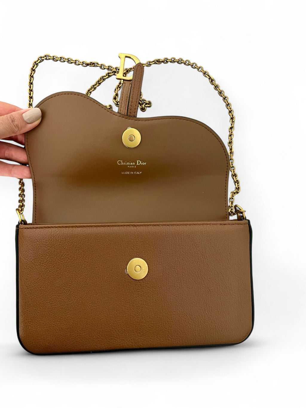 Pochette Media con Cadena Saddle Dior