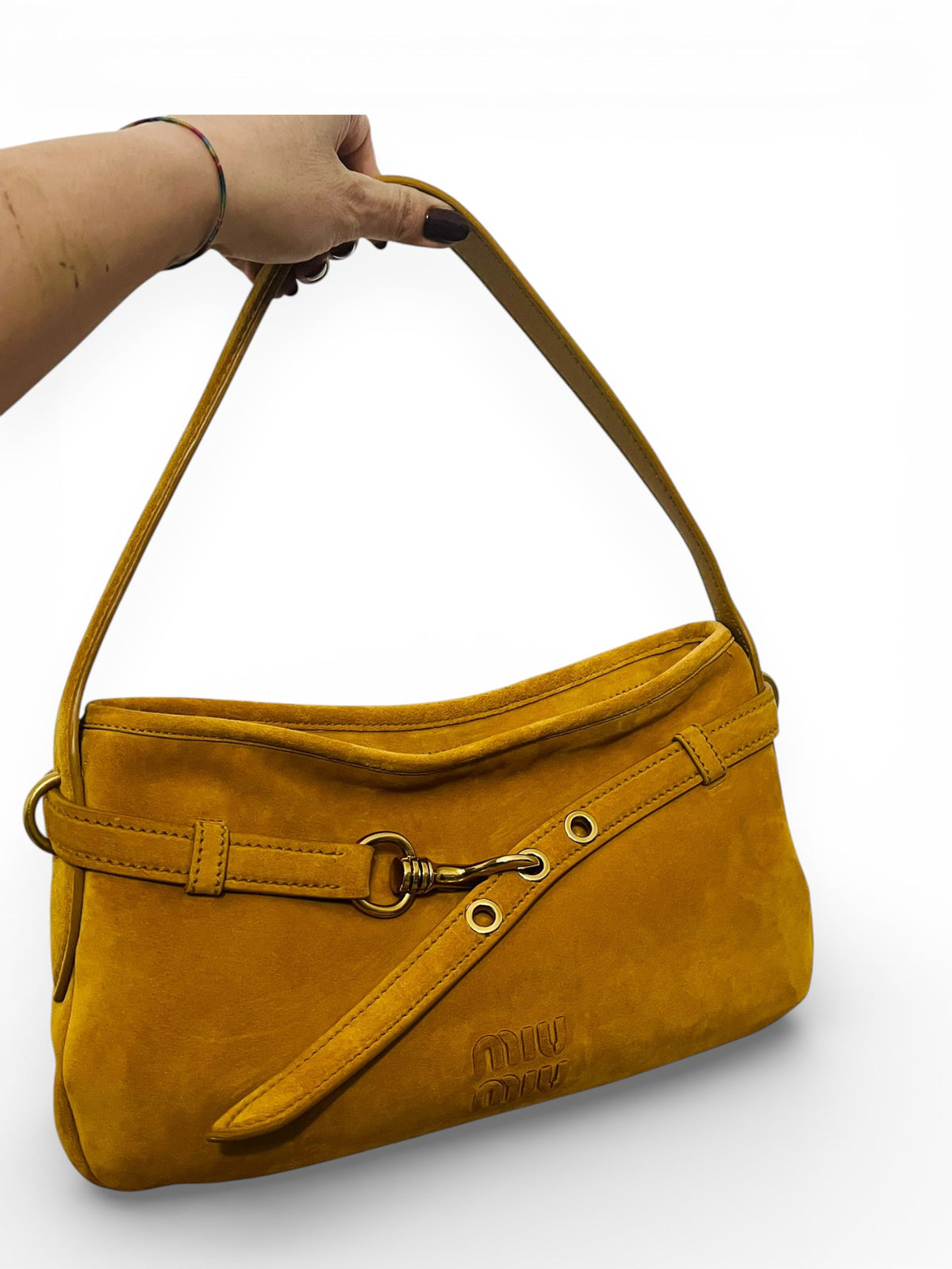 Borsa Aventure in pelle scamosciata MiuMiu